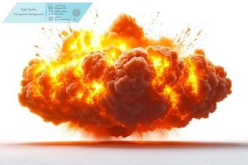 Nuclear warhead explosion isolated on a white background on a ...