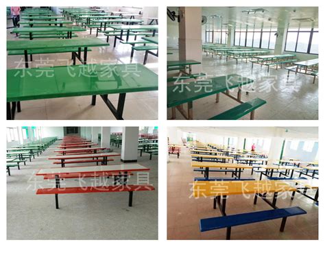 玻璃钢厂家 连体圆形八人餐椅 工厂员工餐桌椅 桌 学校食堂餐桌椅-阿里巴巴