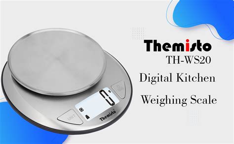 Themisto TH-WS20 Digital Kitchen Weighing Scale Stainless Steel (5Kg ...