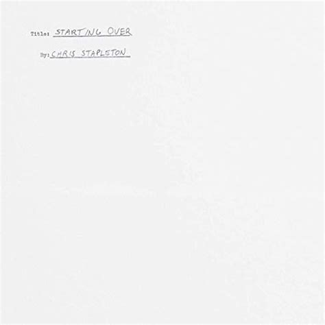 Image result for Chris Stapleton Starting Over Words