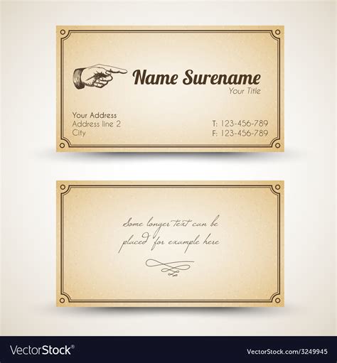 Vintage Style Business Cards 的图像结果