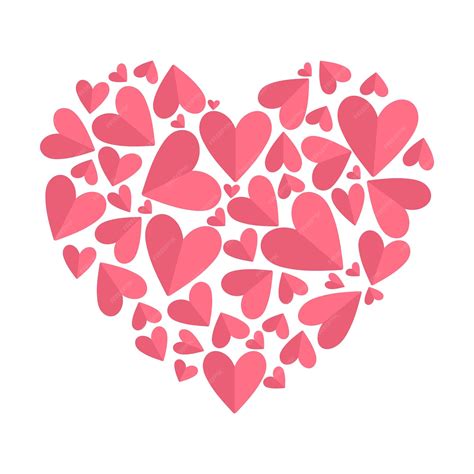 Premium Vector | Heart shaped illustration in hand drawn style