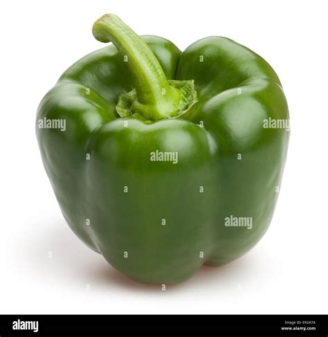 green bell pepper isolated Stock Photo - Alamy