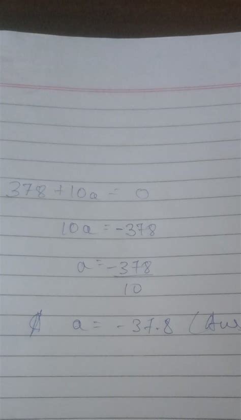 "YOU HAVE TO FIND THE ANSWER"378 + 10a= - Brainly.in