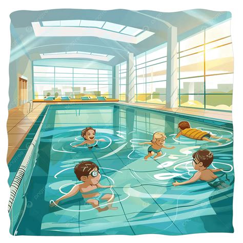 Indoor Swimming Pool Clip Art Kids Playing At A Water Table Clip Art