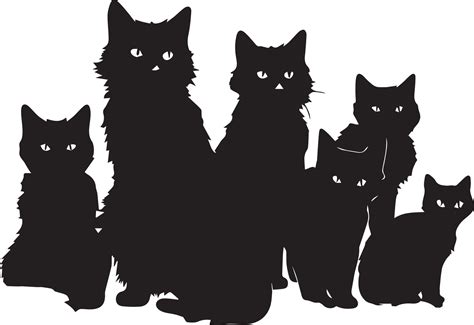 A set of silhouette family cat vector illustration. 24403678 Vector Art at Vecteezy