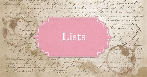 Image result for lists