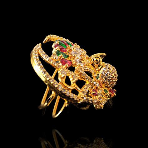 Gold Polish Small Peacock Jada Billa Bridal Hair Accessory – Sneha ...