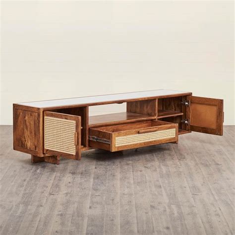 Buy Cane Connection Mango Wood TV Unit - Brown from Home Centre at just ...