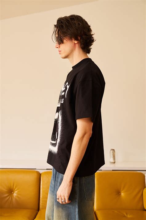 Spray Paint Smiley Oversized T-shirt