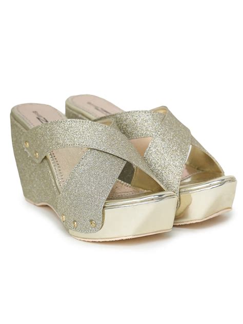 Shezone Golden Women Heels – ShopShezone