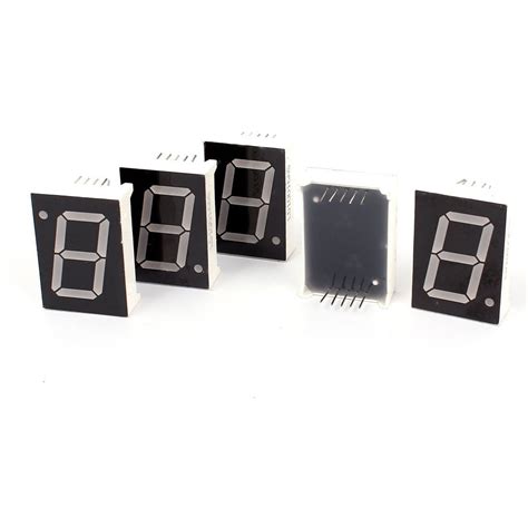 PRAV® Common Cathode 10 Pin 1 Bit 1 Inch Red LED Display Digital Tube 5 ...