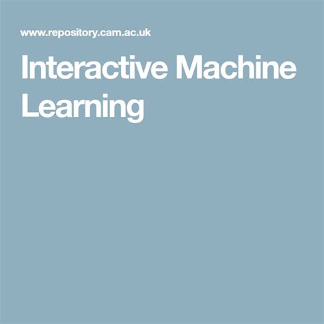 Image result for Interactive Machine Learning