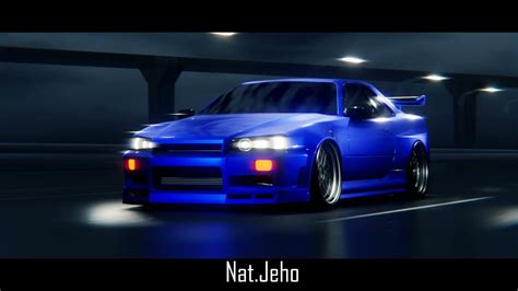 Nissan R34 GT-R highway looping animation / Blender car animation - YouTube