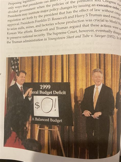 From my AP Gov textbook. They overspent by one dollar : r ...
