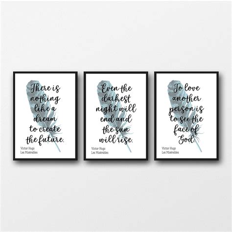 Les Miserables Significant Quotes Set Of 3 Les Misérables/Victor Hugo