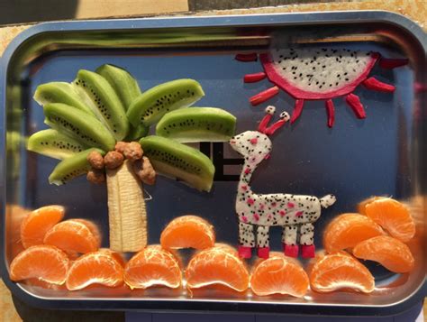 幼儿园创意水果拼盘，用水果制作成一个鸟窝 - 鲜淘网