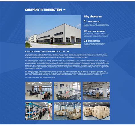 Company Overview - Cangzhou Tuoluzhe Import & Export Co., Ltd.