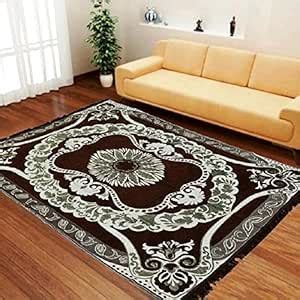 Buy Vandana 3 Star Ethnic Design Velvet Carpet - (5 x 7 Foot), Brown ...