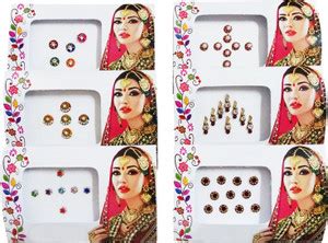 Peegli Wedding Bridal Bindi Set Forehead Multicolor Bindis Price in ...