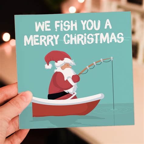 We Fish You a Merry Christmas Fishing Holiday Card (a6/a5/a4/square) - Etsy