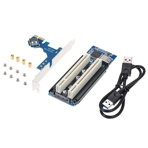 Docooler PCI-E to PCI Riser Adapter Card Dual PCI Slot Expansion Card ...
