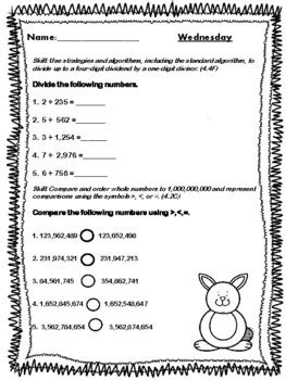 4th Grade Math TEKS: 4.4A, 4.2D, 4.2G, 4.5D, 4.4F, 4.2C, 4.3D, 4.4D, 4 ...