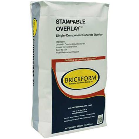 392050 60 LB BAG STAMPABLE CONCRETE OVERLAY from Brickform - Solomon ...