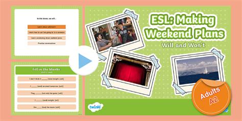 ESL Will/Won't Powerpoint (teacher made) - Twinkl
