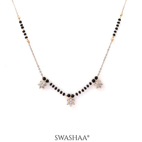 Aadhya Rosegold Plated Mangalsutra – Swashaa
