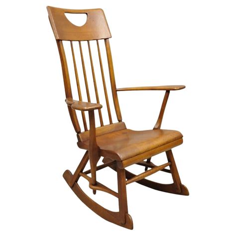 Vintage Sikes Co Maple Wood American Colonial Style Rocker Rocking ...