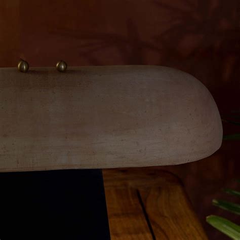Buy Pokhran Terracotta & Mango Wood Capsule Table Lamp Online - Ikiru