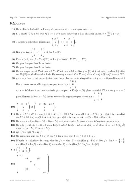 Image result for Exo7 Application Lineaire