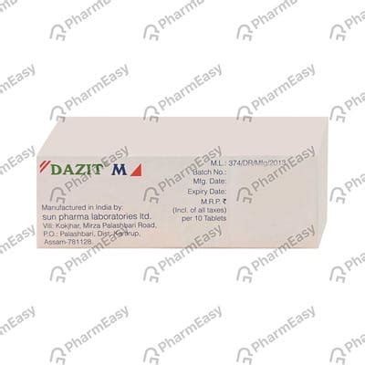 Dazit M Tablet: Uses, Side-effects, Price, Dosage & More Info - PharmEasy