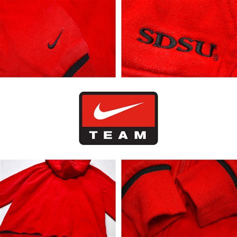 1点物 NIKEナイキSDSU赤カレッジスウェットパーカー古着メンズMLレディースOKアメカジ90sストリート/スポーツMixトレーナー ...