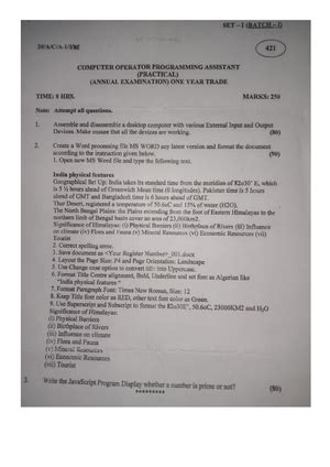 NIMI ITI All Trade Question Bank PDF: MCQ for Engineering Courses - Studocu