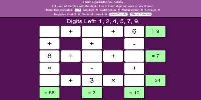 Image result for Math Operation Puzzle