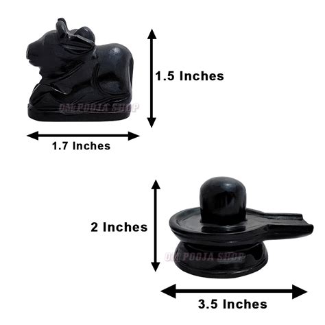 Black Agate Stone Shivlingam with Nandi Idol Set online