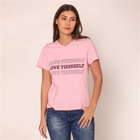 Women Minimalist Typography T-shirt- Love Yourself – BONJOUR