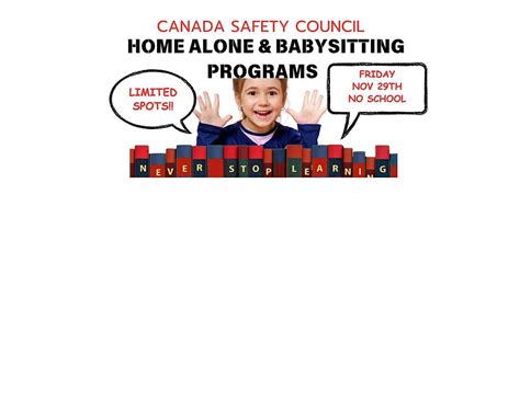 Canada Safety Council Home Alone & Babysitting Program, Southview ...