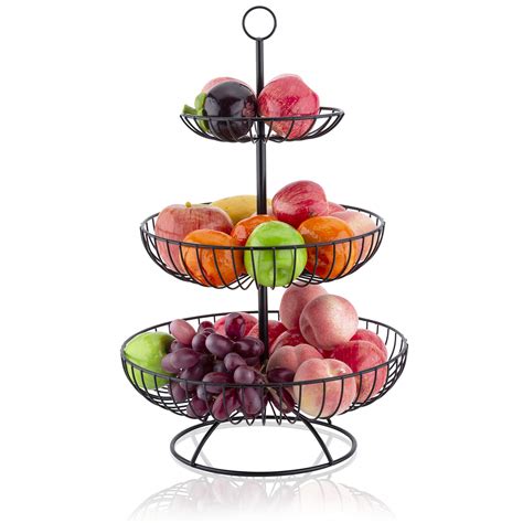 Buy LOMOFI 3 Tier Fruit Bowl,Countertop Metal Fruit Basket Rack ...
