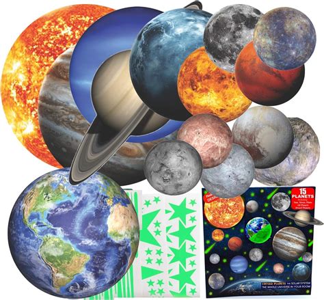 185 PCS Glow in The Dark Stars and Planets 3D India | Ubuy