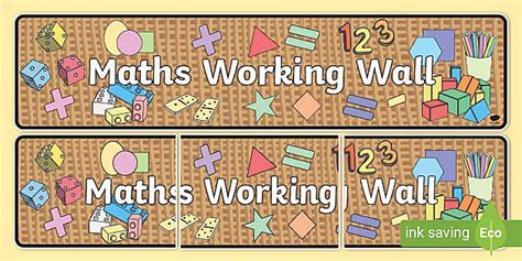 👉 Neutral-Themed Maths Working Wall Display Banner