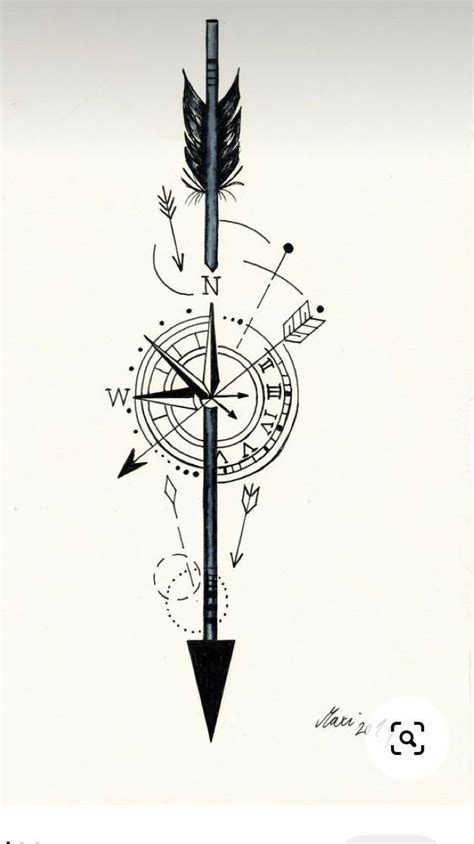 Image result for Simple Compass Arrow Sketch