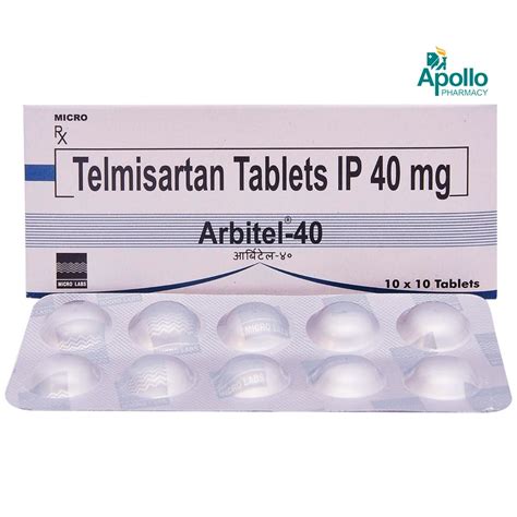 Arbitel-40 Tablet 10's Price, Uses, Side Effects, Composition - Apollo ...