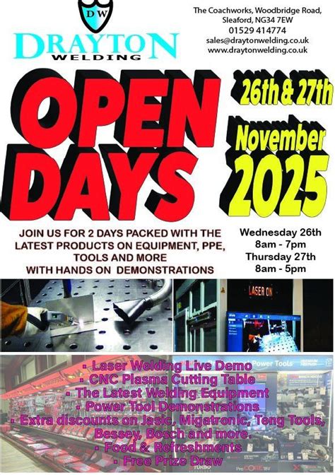 DRAYTON WELDING OPEN DAYS, NG34 7EW Sleaford, United Kingdom, 26 ...