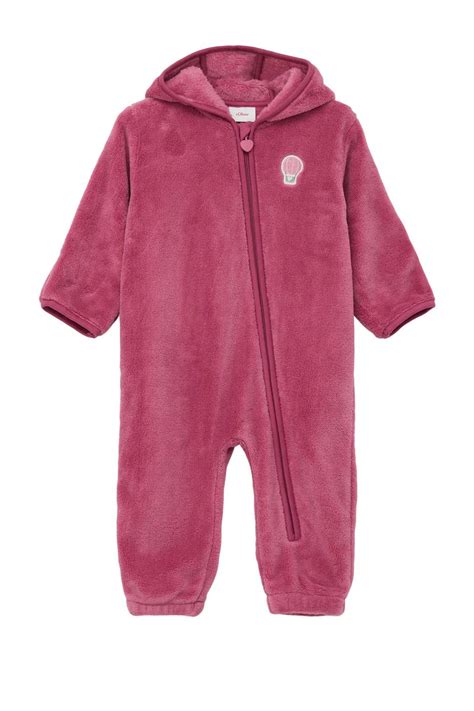 s.Oliver fleece baby onesie donkerroze | wehkamp