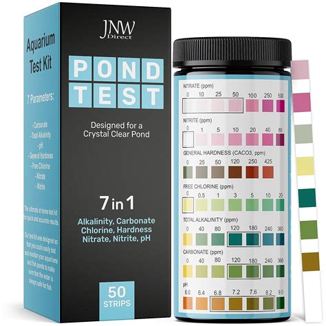JNW Direct Pond Test Strips - 7-1 Pond Water Testing Kit - 50 Test ...