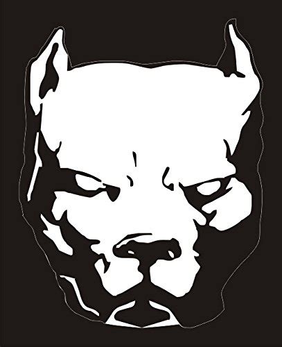 RT810 Pitbull Face Full Color Vinyl Decal | Use on Yeti Cup Cooler ...