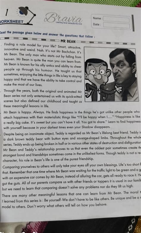 from Mr bean we can learn that the key to stay happy is _____ option (a ...